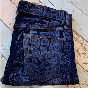 Hudson Jeans snake print dark denim size 27